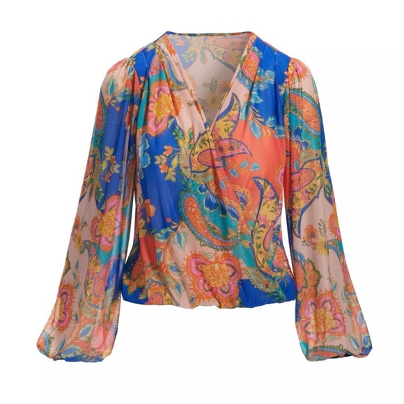 Boston Proper Multicolor Floral Blouse - Picture 3 of 10